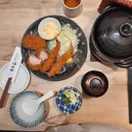 海老ミックスフライ定食(とんかつ神楽坂さくら 津高茶屋店)