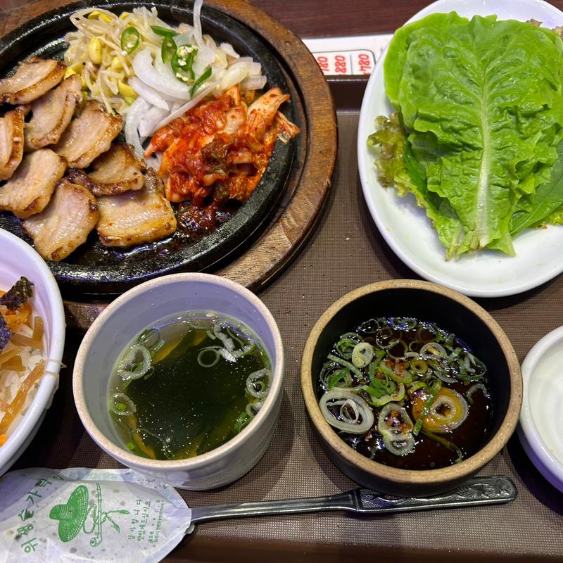 サムギョプサル定食(コリアンダイニング李朝園大津一里山店)