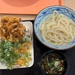 釜揚げうどん(大盛)＋野菜かき揚げ(丸亀製麺あまがさきキューズモール)