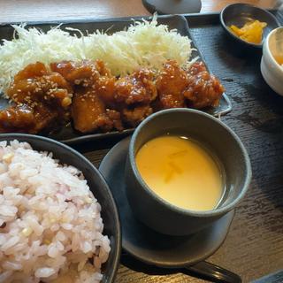 若鶏の甘酢山椒定食