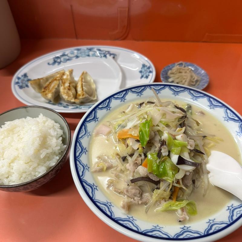 Aセット（小ちゃんぽん、ライス、餃子4個）(あっちゃん亭 )