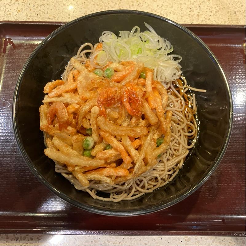 冷やしかき揚げそば(蕎麦酒処 つきじ亭)