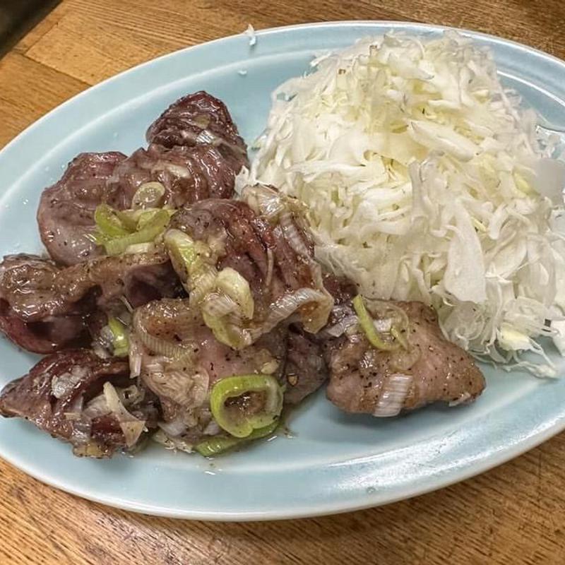 砂肝ニンニク炒め(中華料理 ふくや 後楽園店)