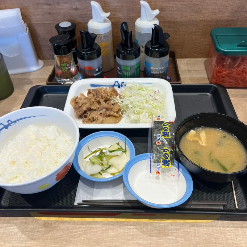 得朝牛皿定食(松屋 草加清門町店)