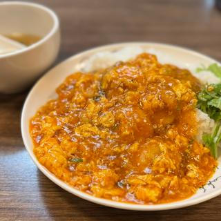 エビチリ飯(餃子と中華 豆点)