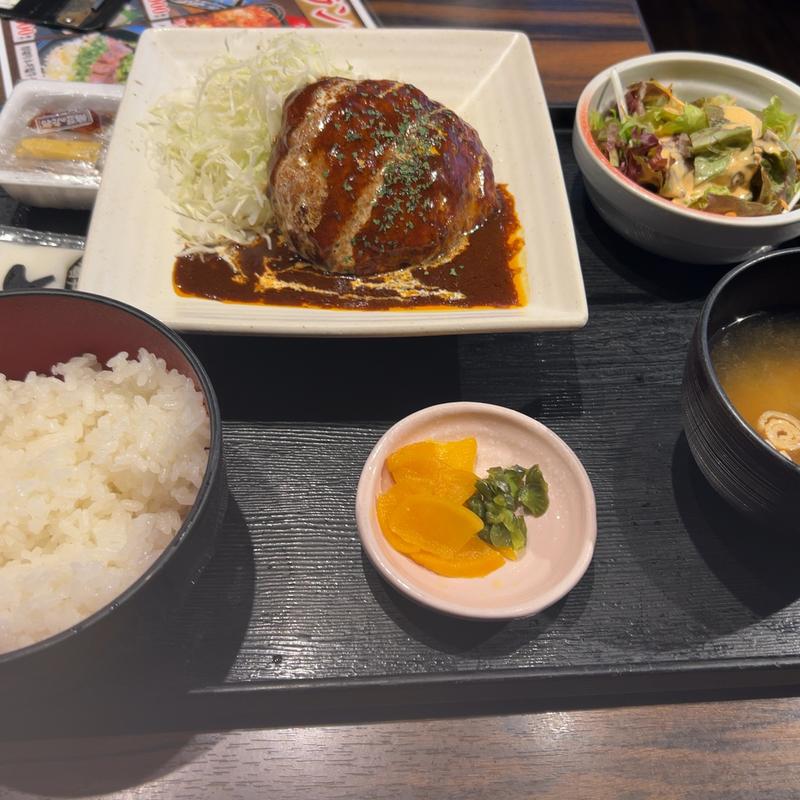 ハンバーグ定食(升屋 品川店)