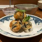 ウニと里芋磯辺揚