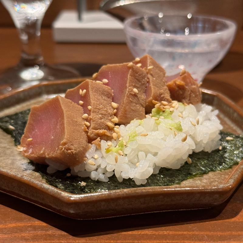 漬本鮪手巻き(炭×kappo oriori)