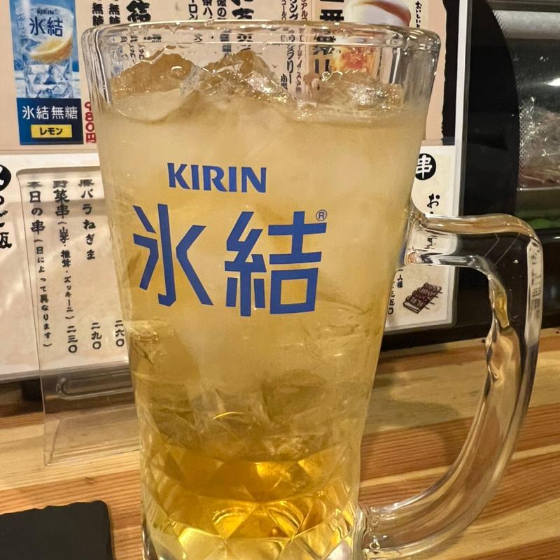 メガ緑茶ハイ(焼鳥あつみや)