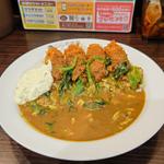 カキフライカレー＋あさり＋ほうれん草＋クリーミータルタルソース(CoCo壱番屋 JR石川町駅南口店)