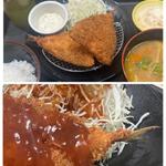 アジフライ定食・豚汁セット、小ごはん