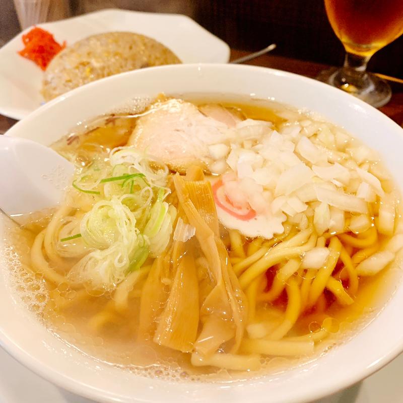 平打ち煮干し中華そば半チャーハンセット(ラーチャン家)