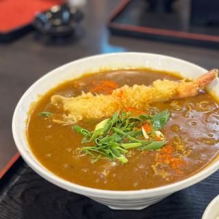 大えび天ぷらカレーうどん(たらいうどん 喜多八)