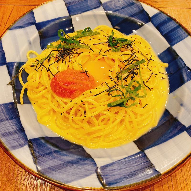 明太子カルボナーラ大葉の香り(鎌倉パスタ イオンモール名取店)