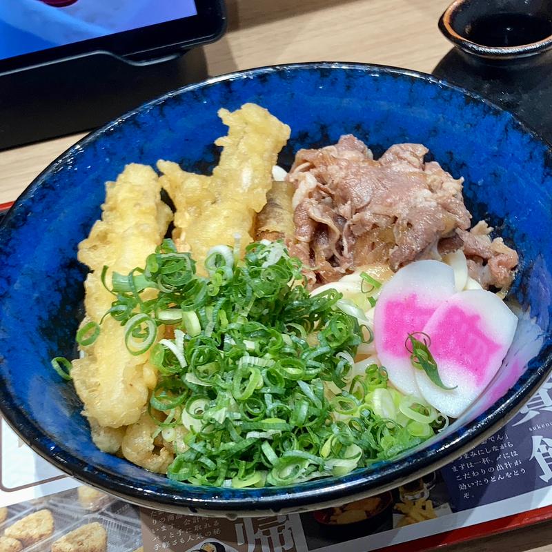 肉ごぼ天ぶっかけうどん(資さんうどん南津守店)