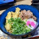 肉ごぼ天ぶっかけうどん