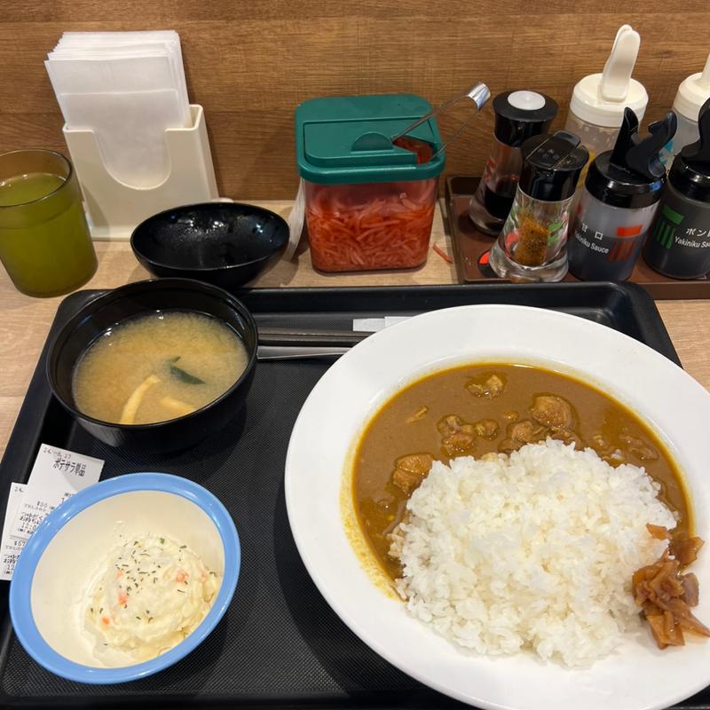 チキンカレー大盛　ポテサラ(松屋 入谷店 )