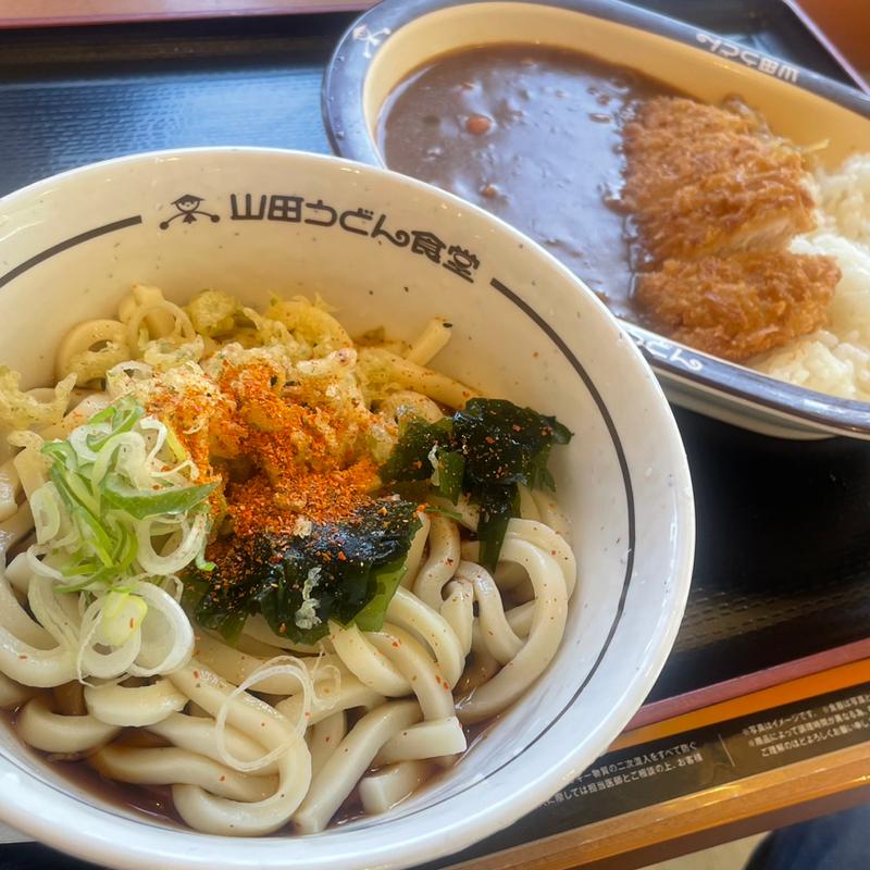 日替わりセット金曜日Aセット冷やしたぬきうどん(山田うどん食堂 谷塚店)