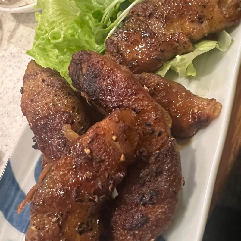 肉巻きかぼちゃカレー照り焼き(とりさだ)