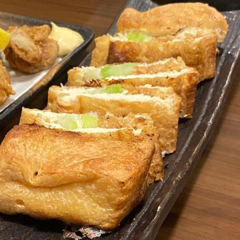 栃尾油揚げ納豆(居酒家てくてく)