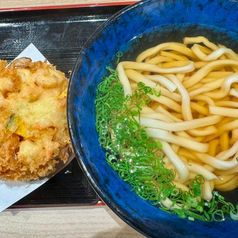 かき揚げ天うどん(資さんうどん南津守店)