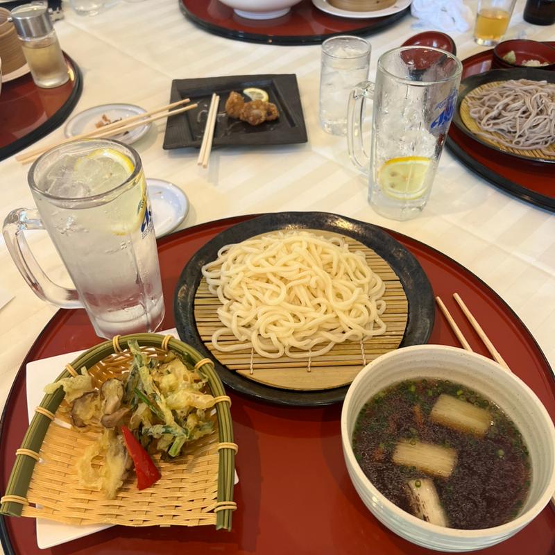 鴨汁うどん　レモンサワー(宮の森カントリー倶楽部 レストラン )