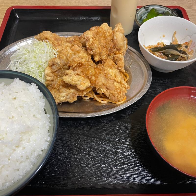 唐揚げ定食(朝日ドライブイン )