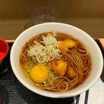 とり天月見そば(いろり庵きらく 南浦和)