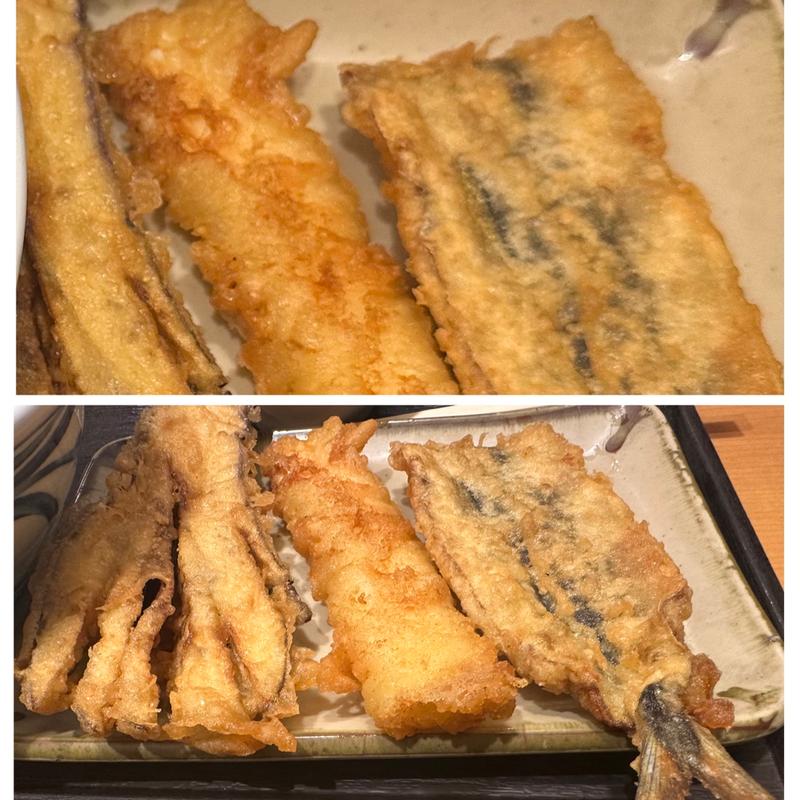 さんま天、いか天、長なす天(瀬戸うどん 新横浜店)