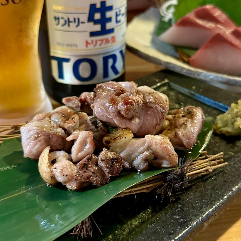 地鶏溶岩焼(もも)(鹿児島料理　溶岩焼てげ)