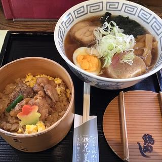 鶏めし＋しょうゆラーメン(花善 )