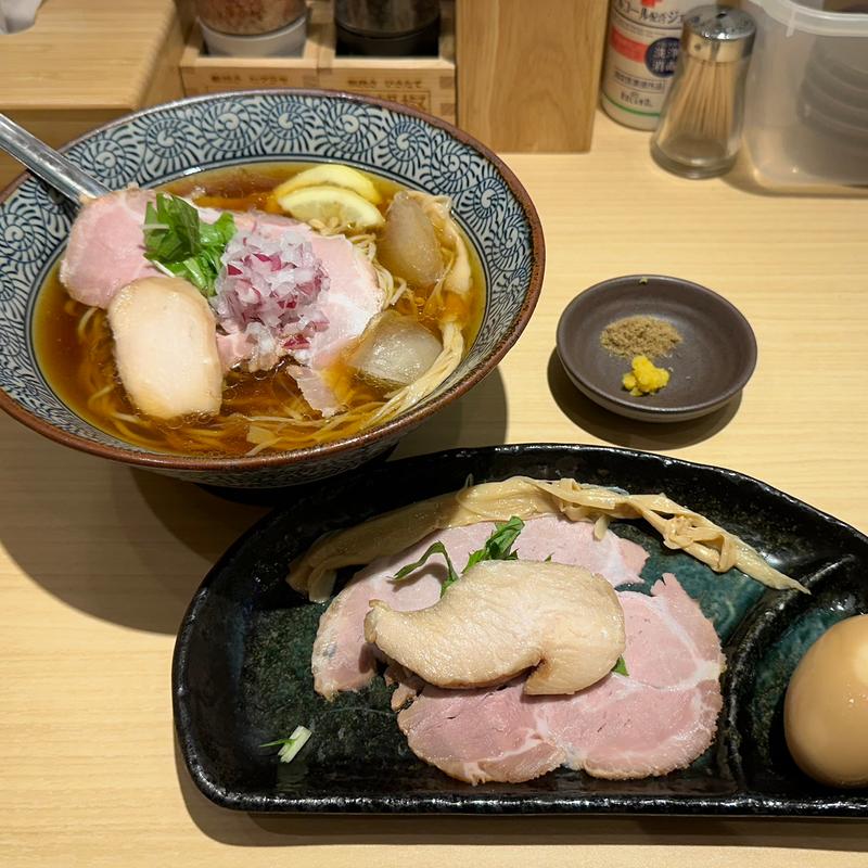 冷製中華そば特製(地鶏と蟹 中華そば 礎 本厚木)