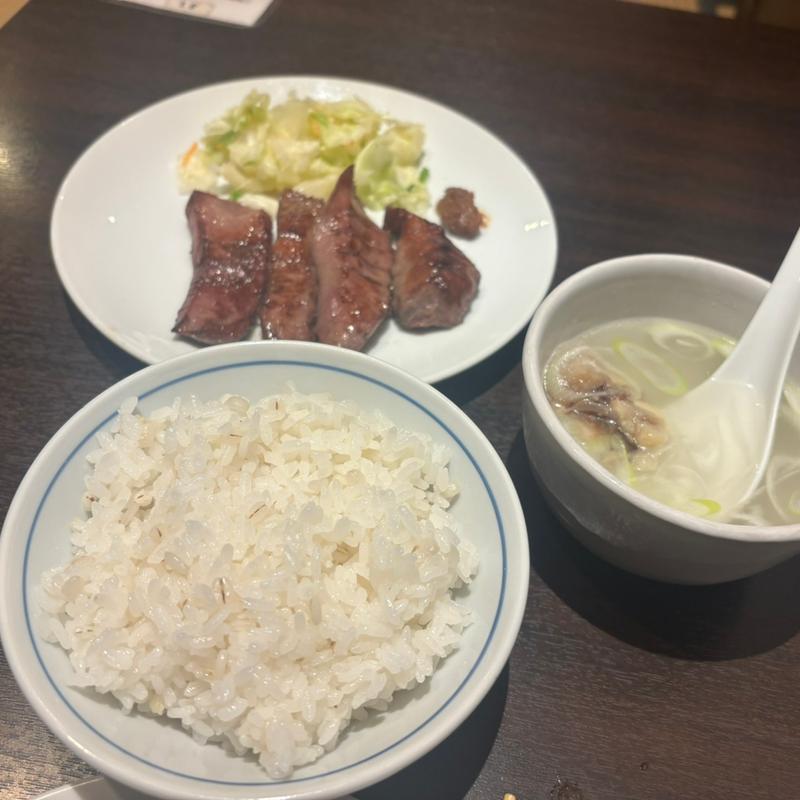 たん焼き定食4枚(牛たん料理 閣 電力ビル店)