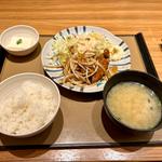 大豆ミートのしょうが焼き定食
