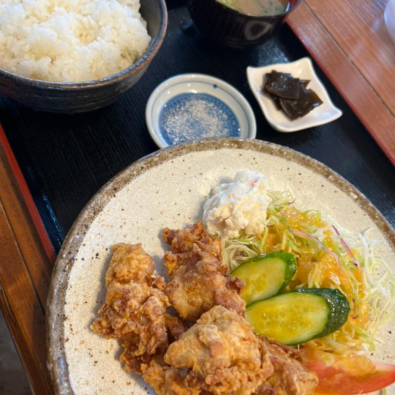 鶏の唐揚げ定食(ありた)