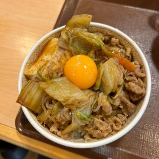 月見すき焼き牛丼(すき家 川口駅東口店)