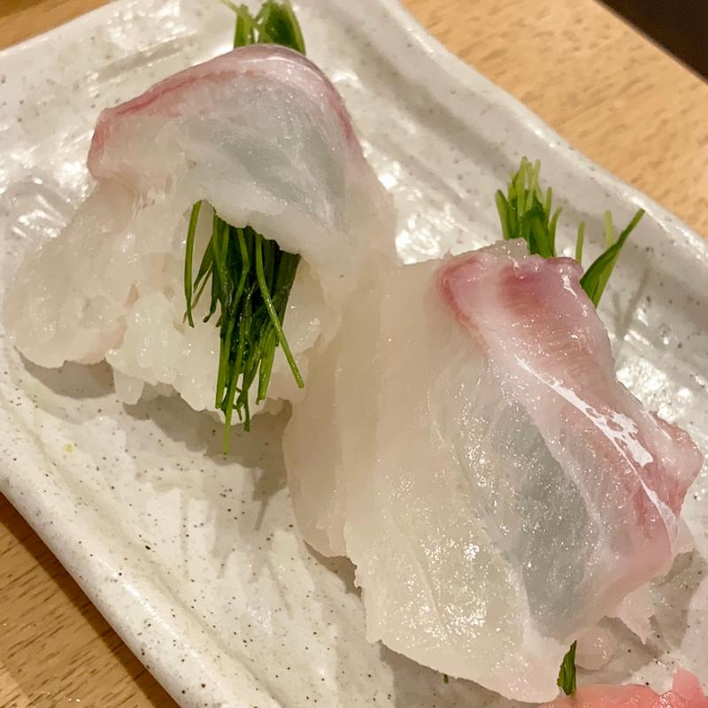 芽ねぎ白身にぎり(中島屋)