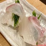 芽ねぎ白身にぎり(中島屋)