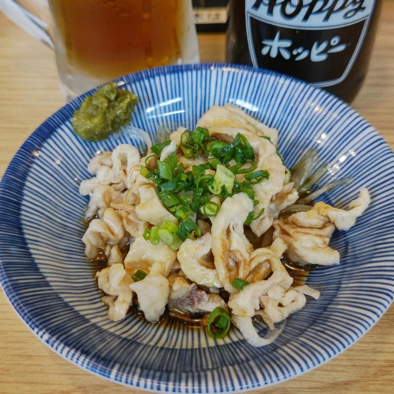 鶏皮ポン酢(鉄板ホルモン 五の五 ぴおシティ桜木町店)