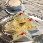 フルーツサンド、ホットココア(喫茶ドレミ)