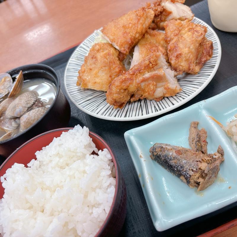 唐揚げ定食(ドライブインみちしお)