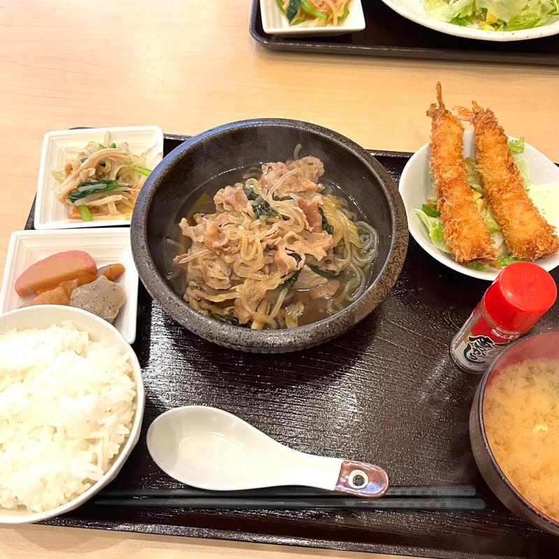 日替　牛肉と野菜のすき焼き風定食(絆 旬の肴と和み酒場)