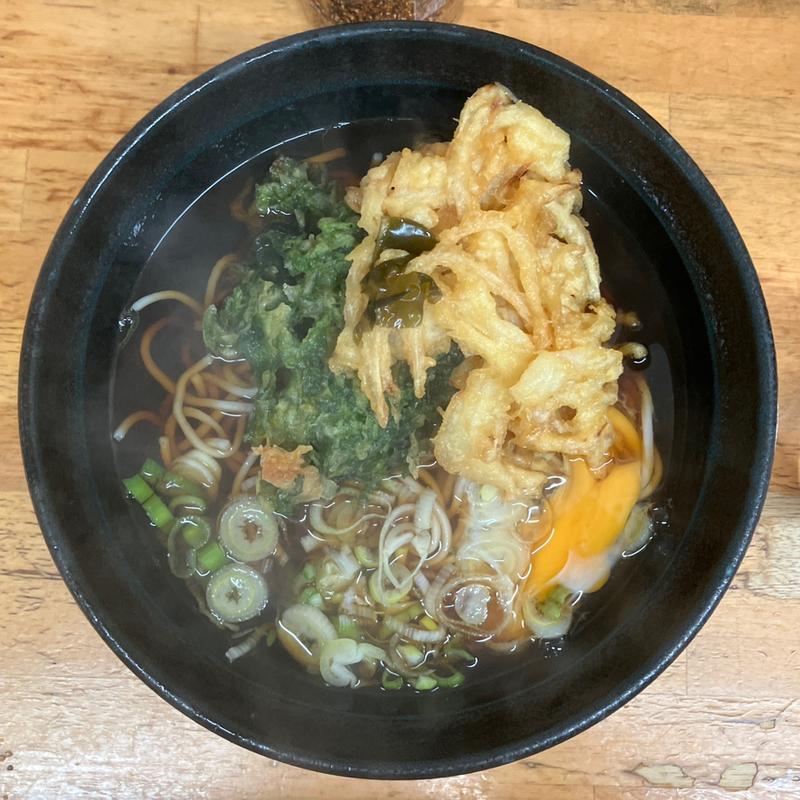天ぷら2ケ天玉そば(立喰そば・うどん ふじ)