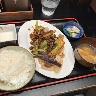 なす味噌炒め定食(蘭州 中華料理)