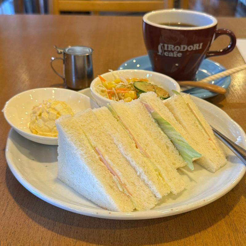 モーニング(ハムサンド)(IRODORI cafe)