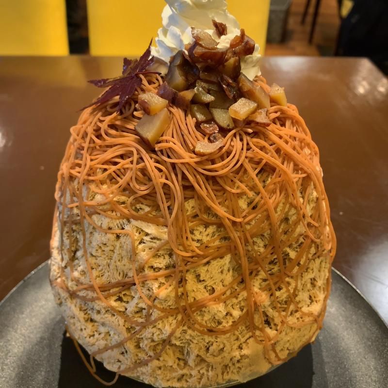 ほうじ茶モンブラン(かき氷専門店氷連)