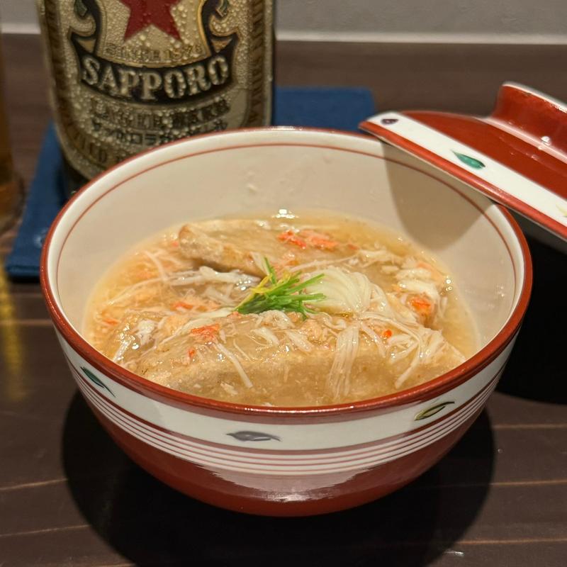 海老芋唐揚げ 蟹餡掛け(よね重)