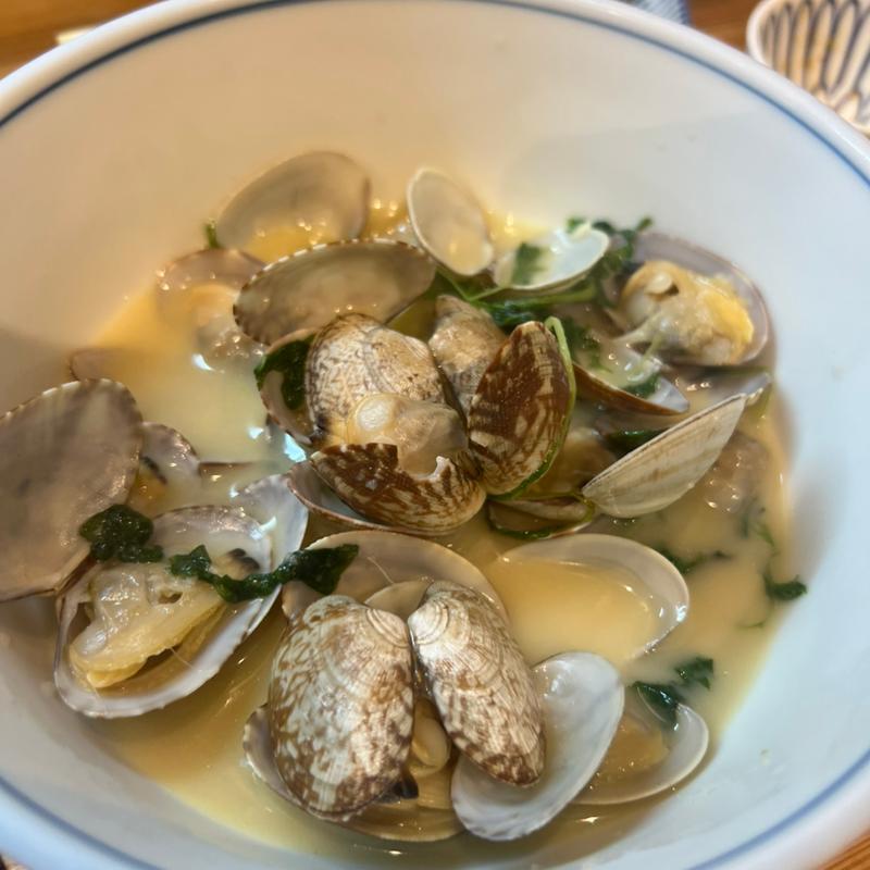 あさりの酒蒸し(串の天ぷら屋 ツキイチ)