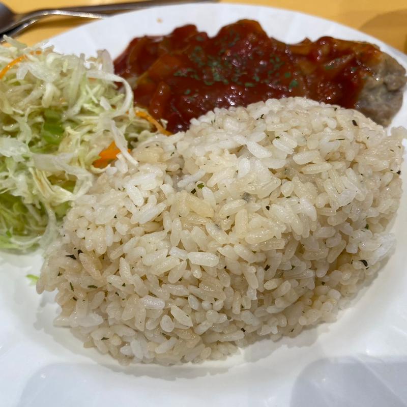 ガーリックライス 鶏トマト煮(Qasis)