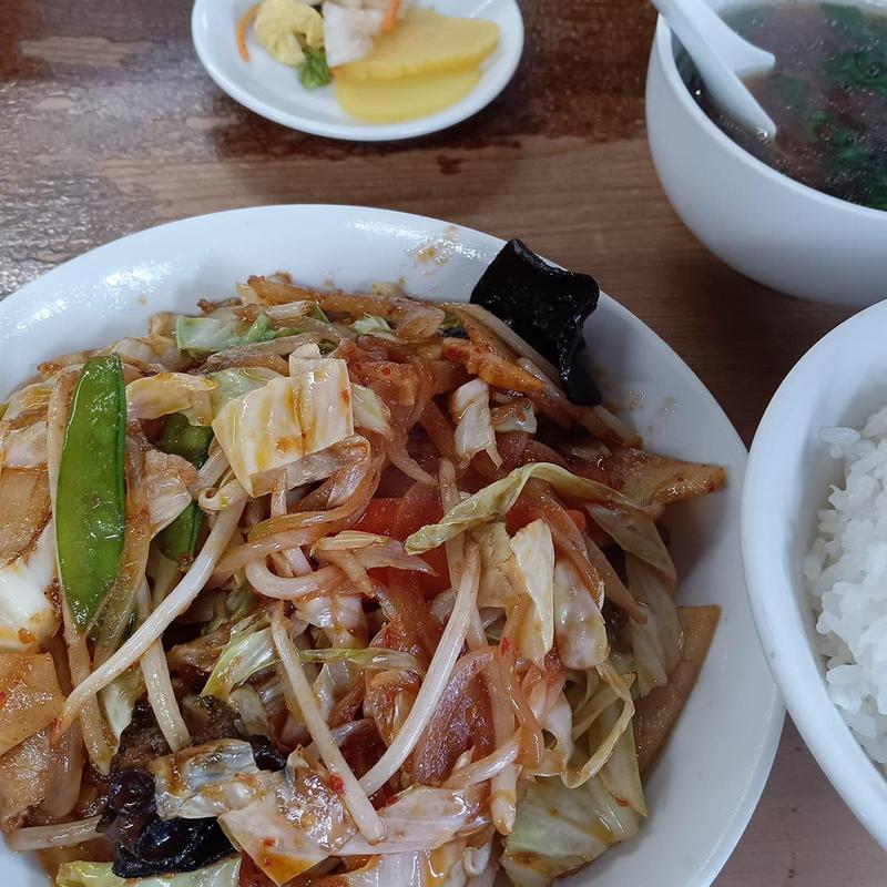 野菜炒め定食(すいけん)